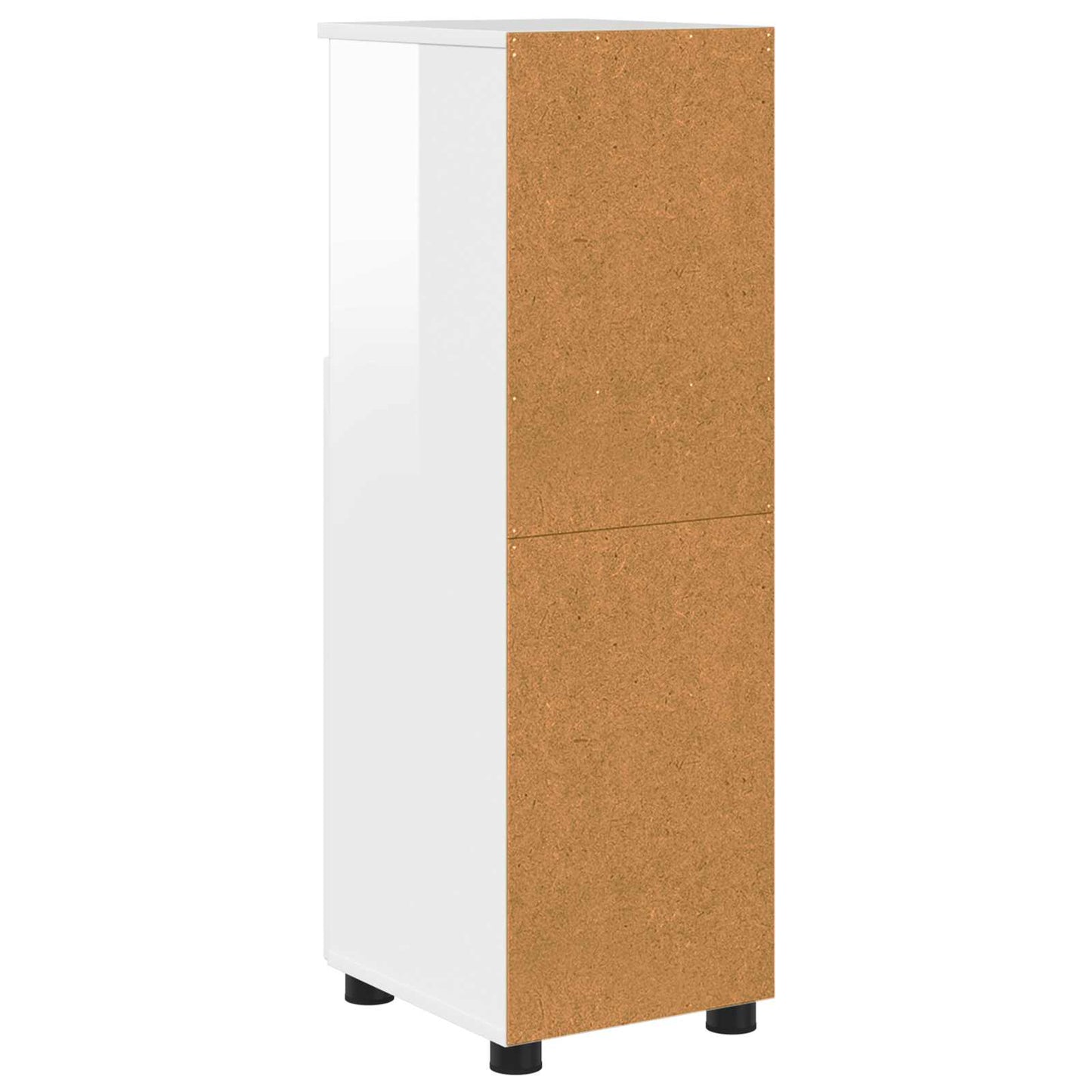 Badezimmerschrank Hochglanz Weiß 30 x 35 x 95 cm