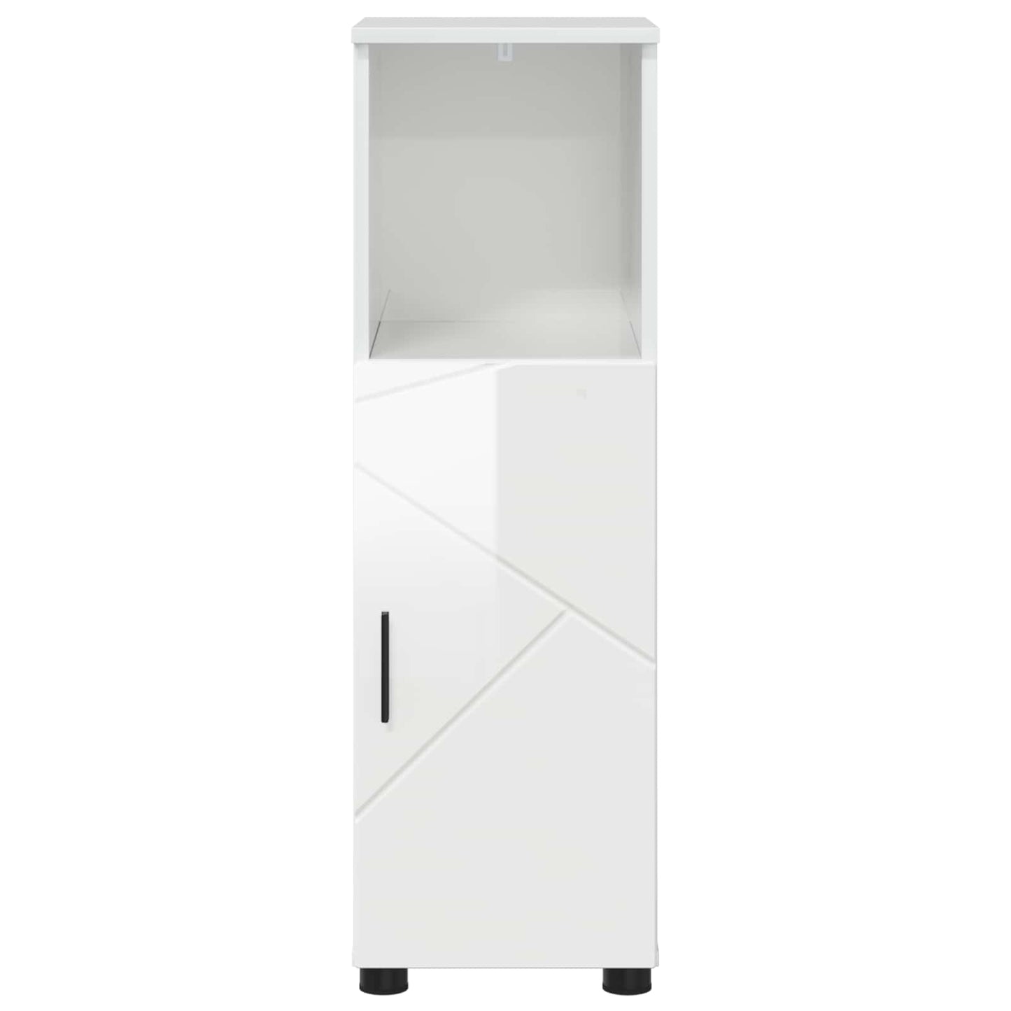 Badezimmerschrank Hochglanz Weiß 30 x 35 x 95 cm