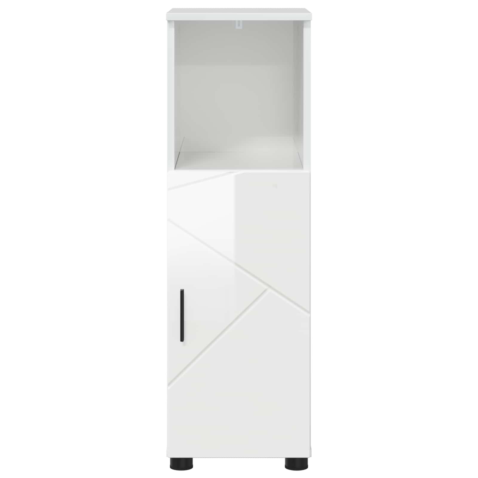 Badezimmerschrank Hochglanz Weiß 30 x 35 x 95 cm