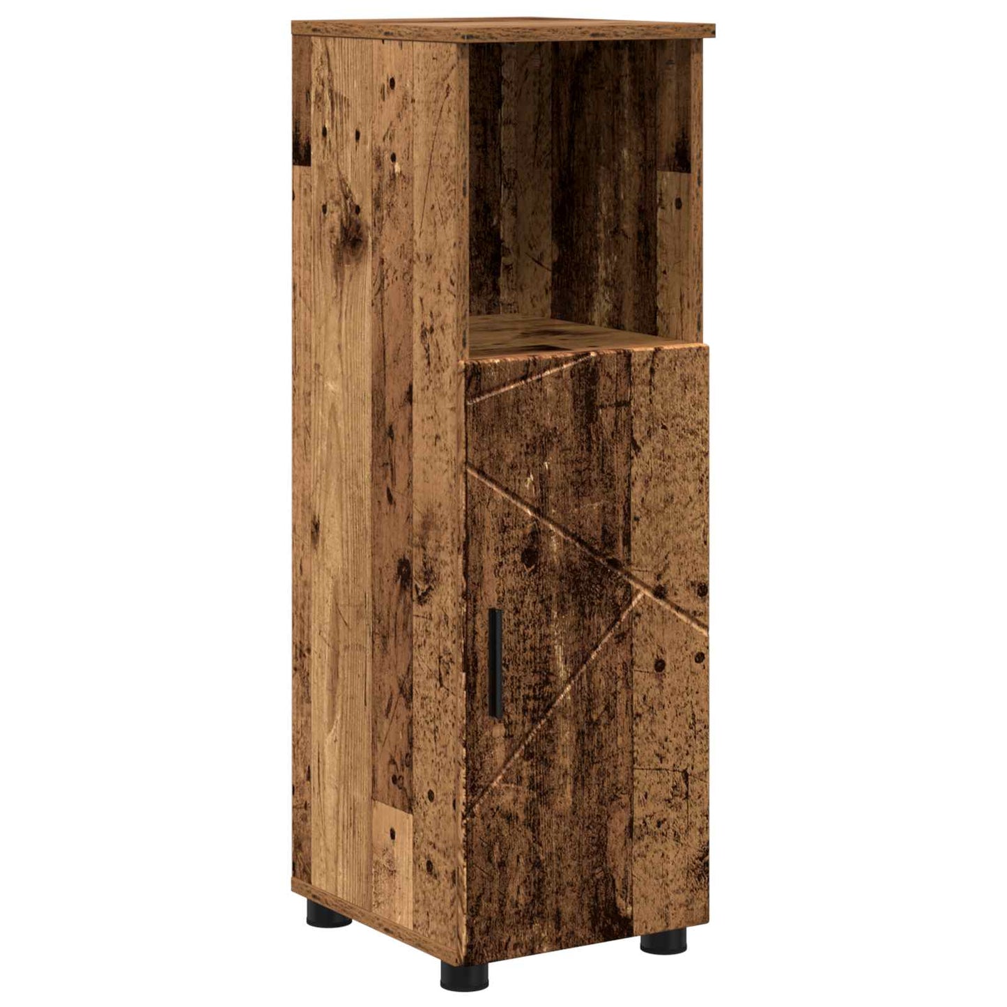 Badezimmerschrank Altholz 30 x 35 x 95 cm Holzwerkstoff, Metall