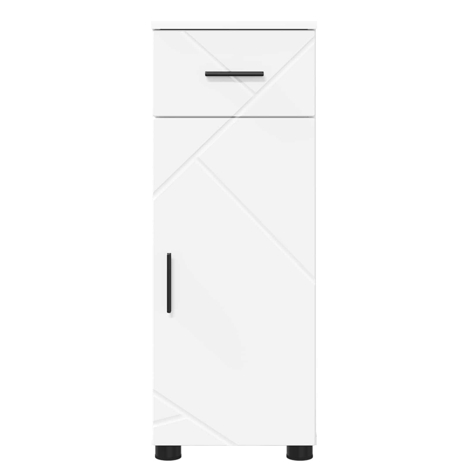 Badezimmerschrank Weiß 30 x 35 x 80 cm Holzwerkstoff, Metall