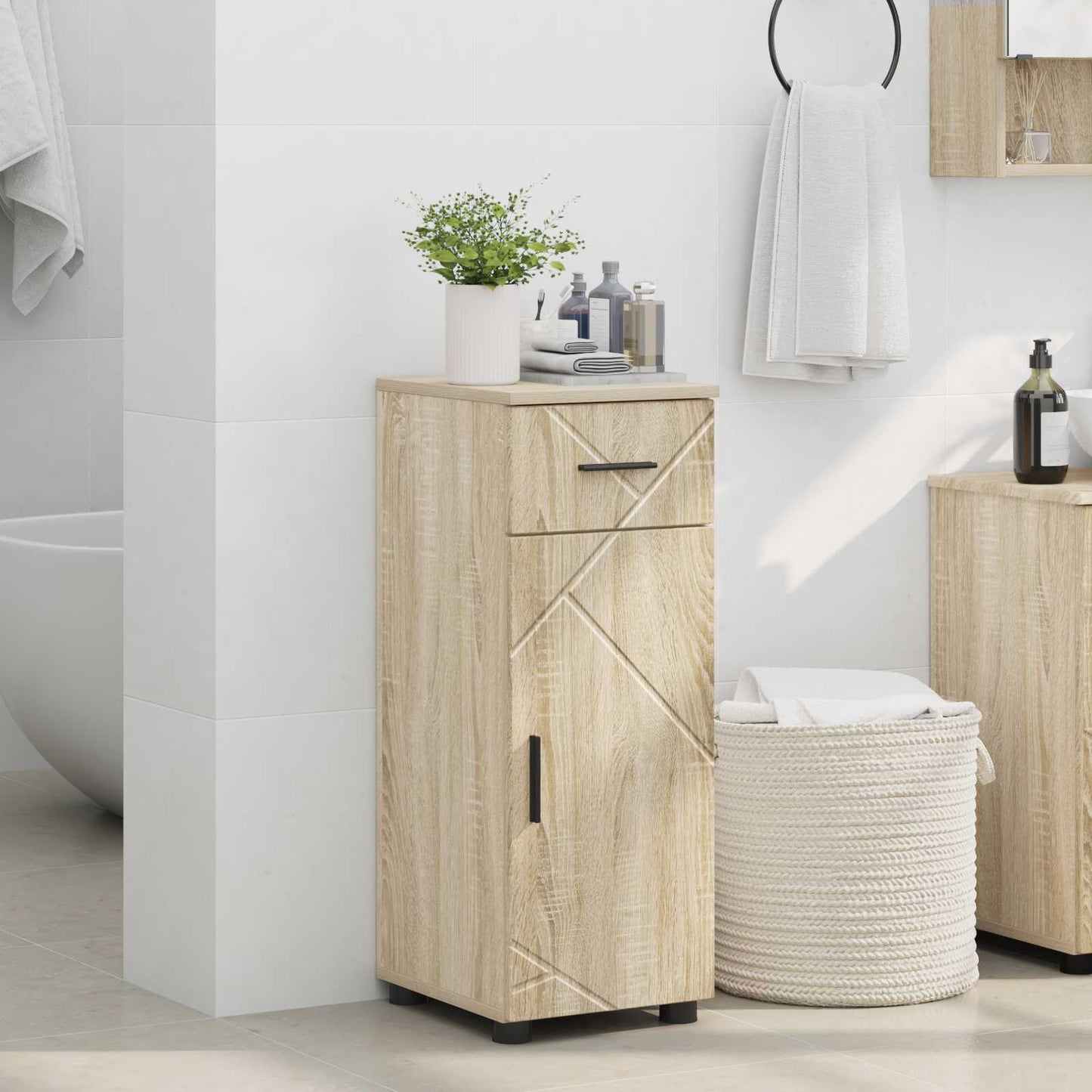 Badezimmerschrank Sonoma-Eiche 30 x 35 x 80 cm