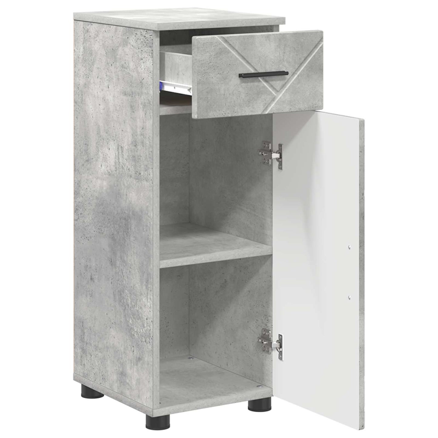 Badezimmerschrank Betongrau 30 x 35 x 80 cm