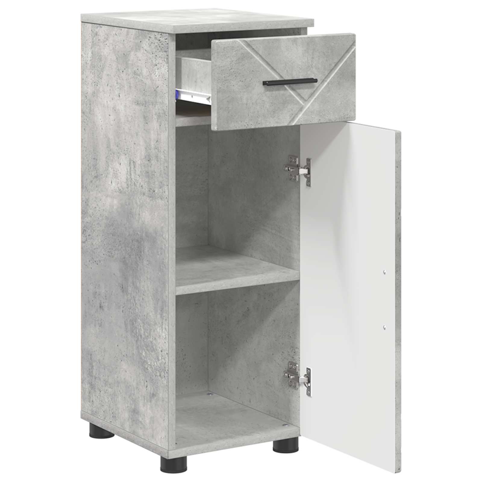 Badezimmerschrank Betongrau 30 x 35 x 80 cm