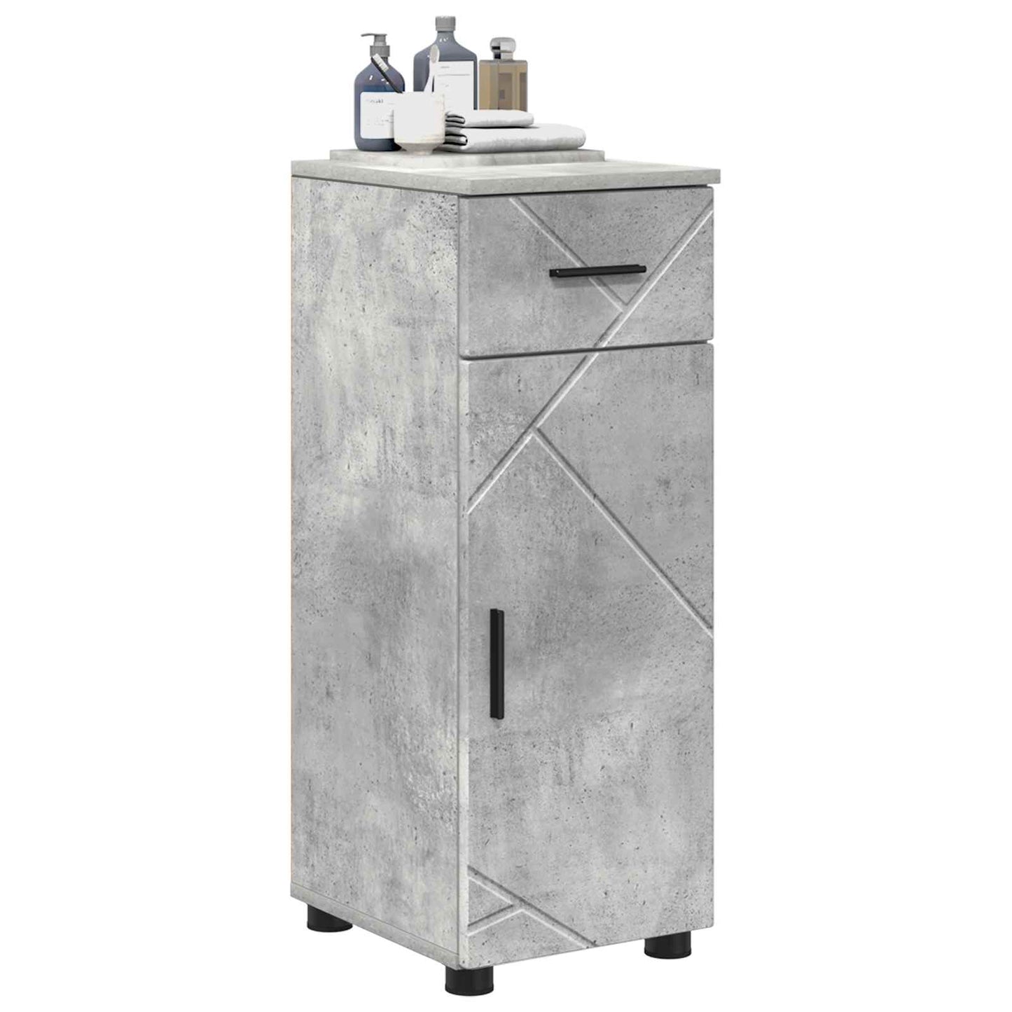 Badezimmerschrank Betongrau 30 x 35 x 80 cm
