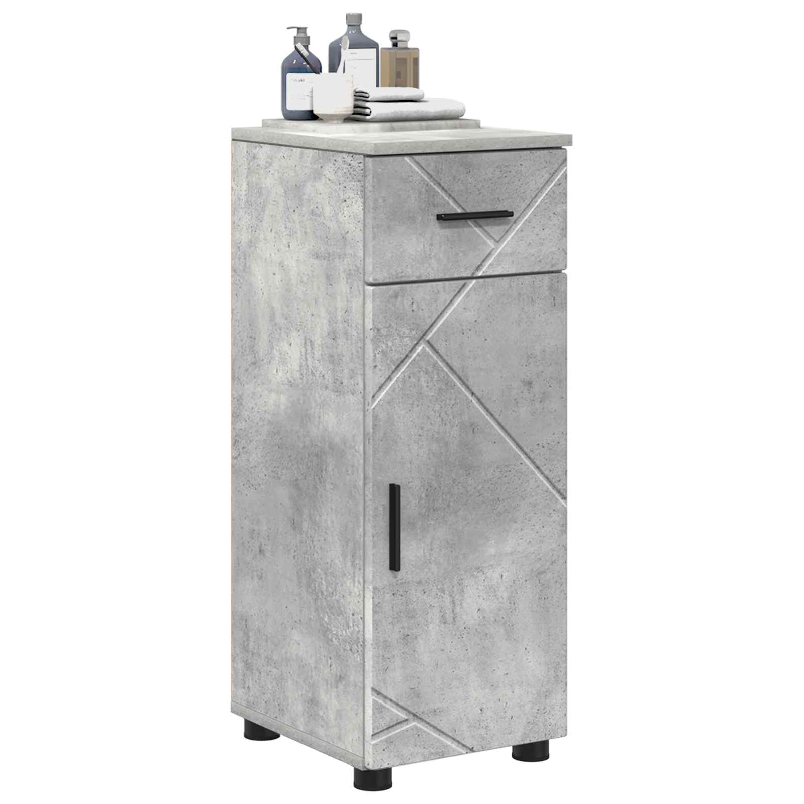 Badezimmerschrank Betongrau 30 x 35 x 80 cm