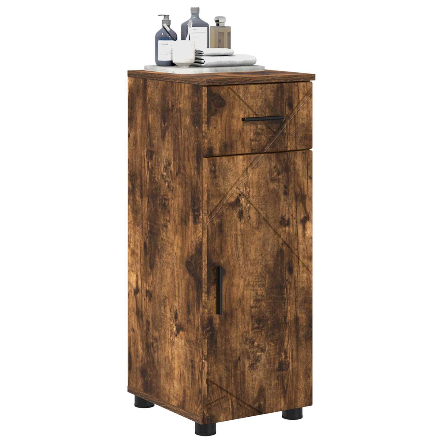 Badezimmerschrank Räuchereiche 30 x 35 x 80 cm