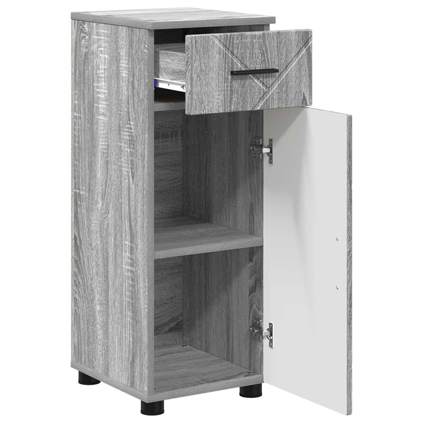 Badezimmerschrank Sonoma-Grau 30 x 35 x 80 cm