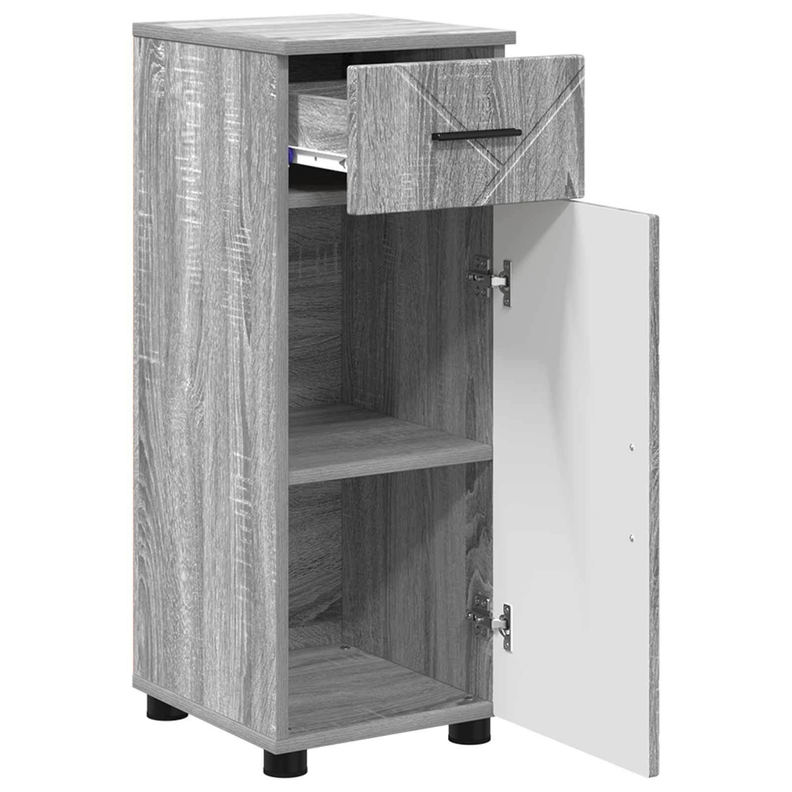 Badezimmerschrank Sonoma-Grau 30 x 35 x 80 cm