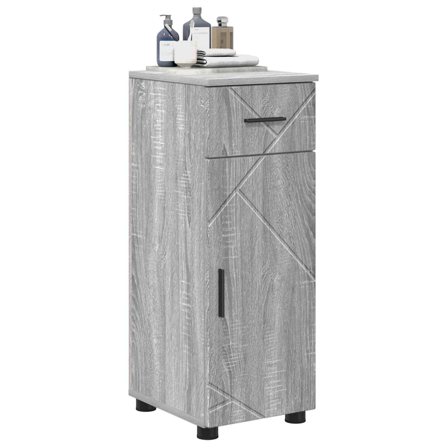 Badezimmerschrank Sonoma-Grau 30 x 35 x 80 cm