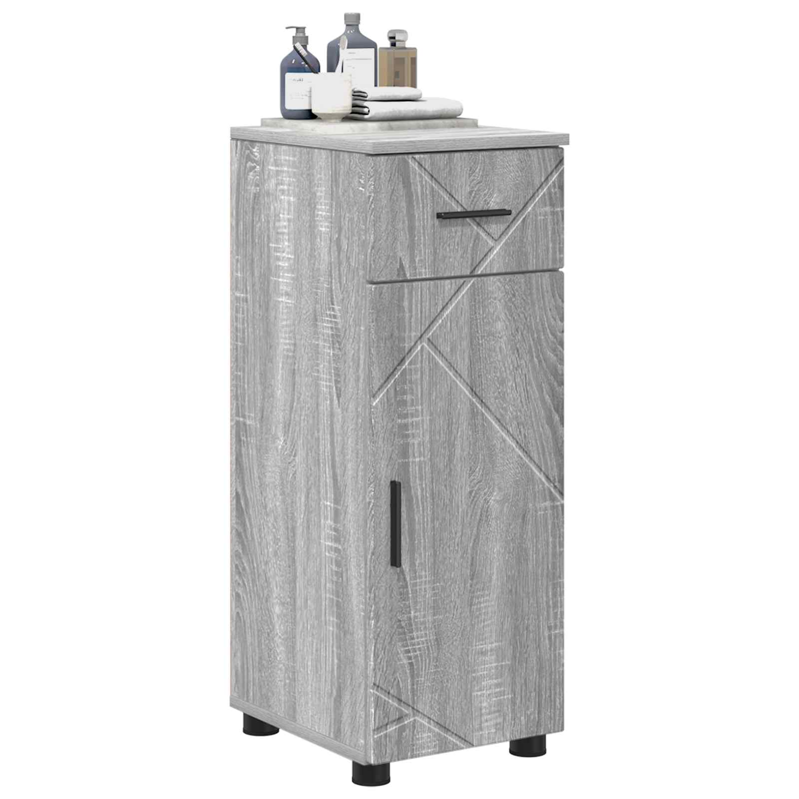 Badezimmerschrank Sonoma-Grau 30 x 35 x 80 cm
