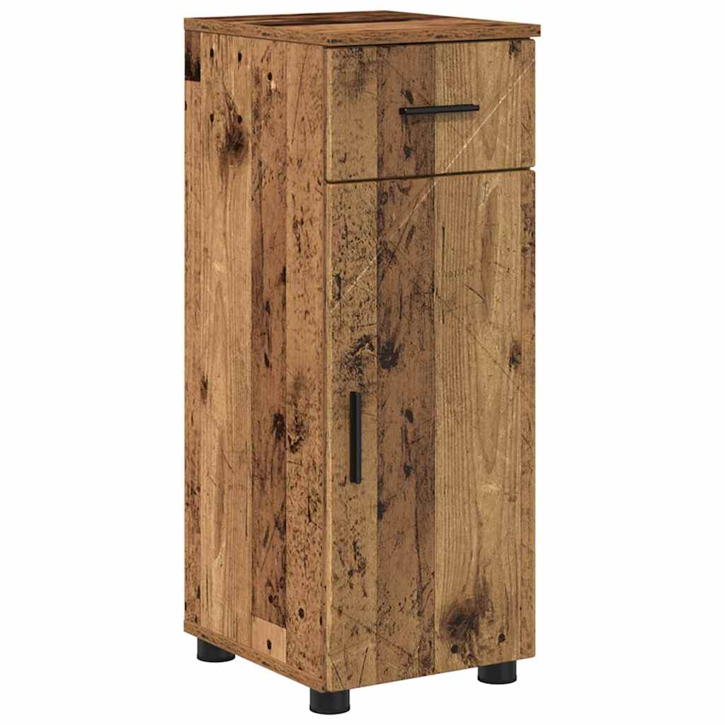 Badezimmerschrank Altholz 30 x 35 x 80 cm Holzwerkstoff, Metall