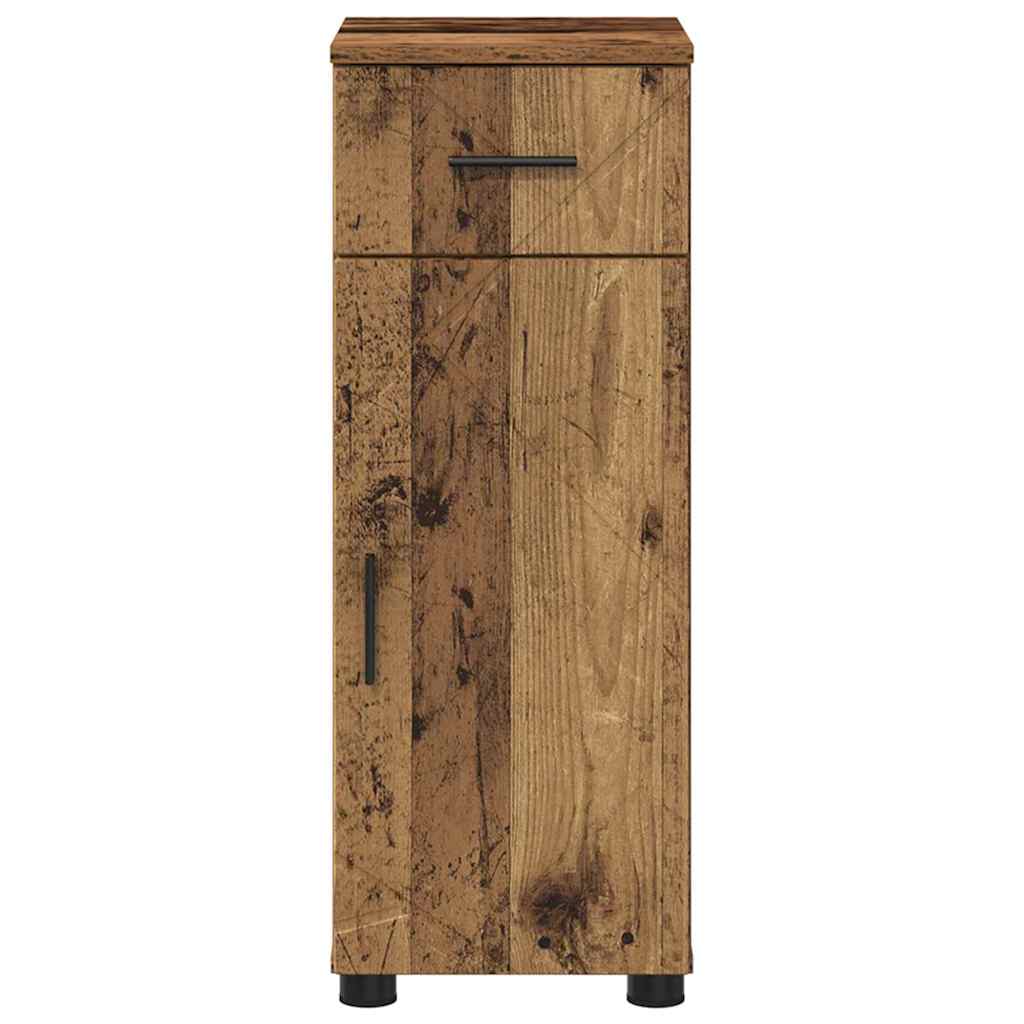 Badezimmerschrank Altholz 30 x 35 x 80 cm Holzwerkstoff, Metall