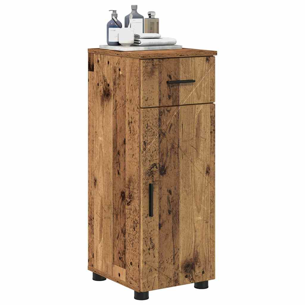 Badezimmerschrank Altholz 30 x 35 x 80 cm Holzwerkstoff, Metall