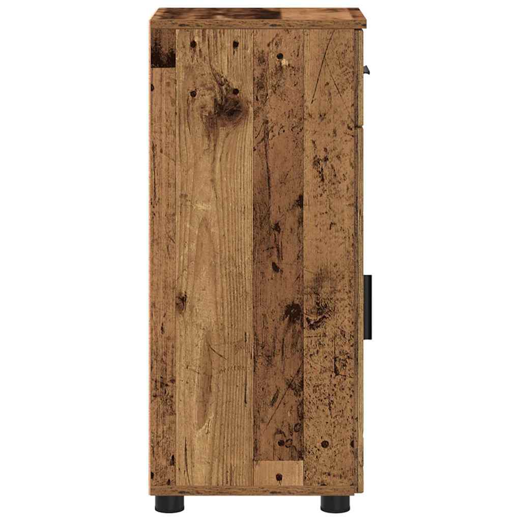 Badezimmerschrank Altholz 30 x 35 x 80 cm Holzwerkstoff, Metall