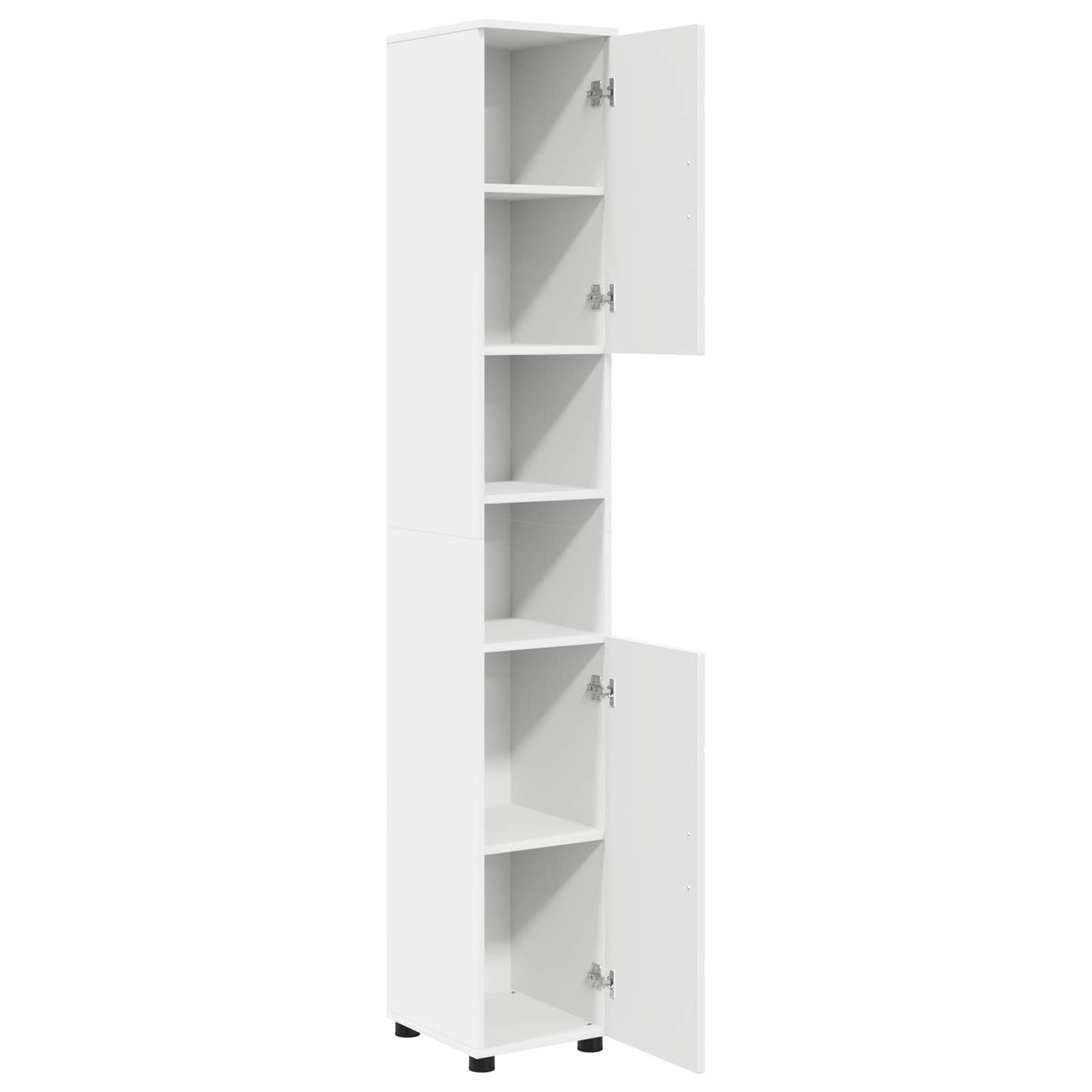 Badezimmerschrank Weiß 30 x 35 x 192 cm Holzwerkstoff, Metall