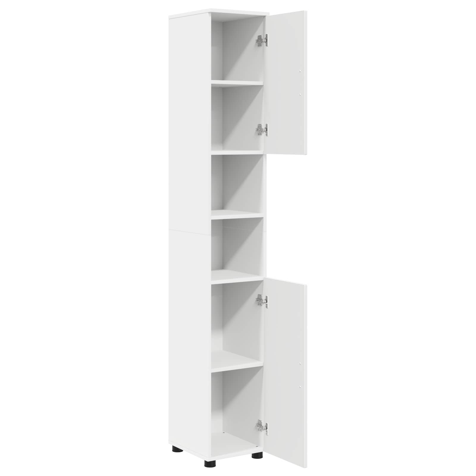 Badezimmerschrank Weiß 30 x 35 x 192 cm Holzwerkstoff, Metall