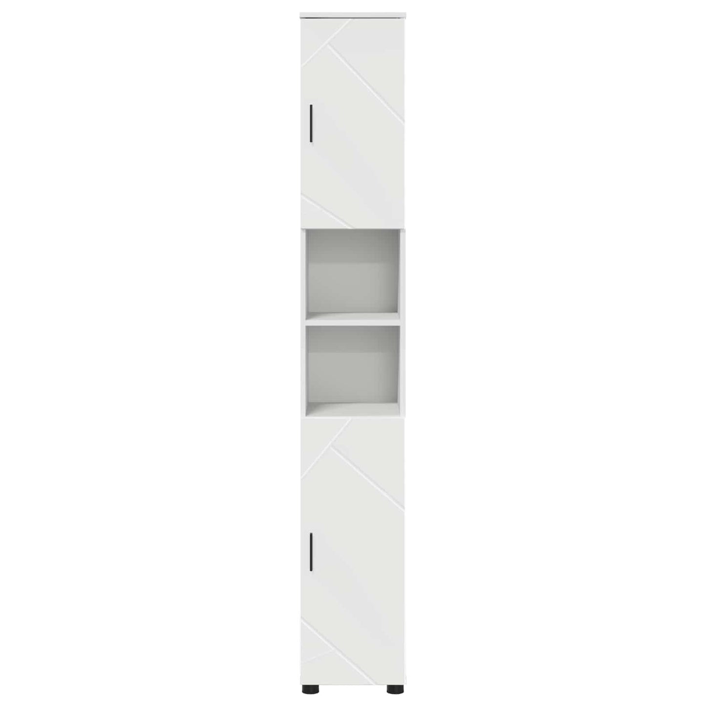 Badezimmerschrank Weiß 30 x 35 x 192 cm Holzwerkstoff, Metall