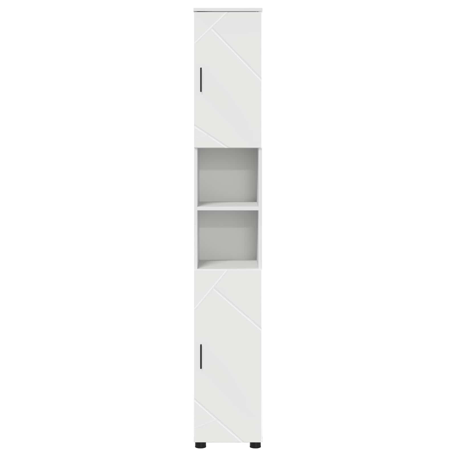 Badezimmerschrank Weiß 30 x 35 x 192 cm Holzwerkstoff, Metall