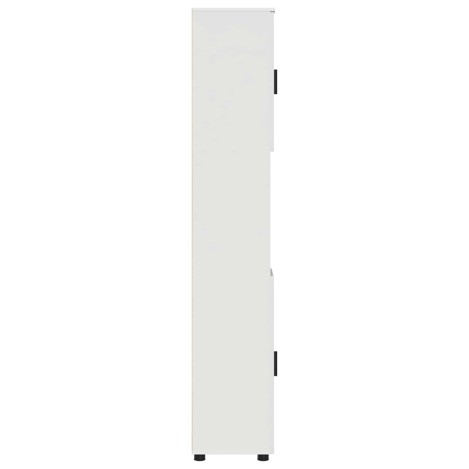 Badezimmerschrank Weiß 30 x 35 x 192 cm Holzwerkstoff, Metall