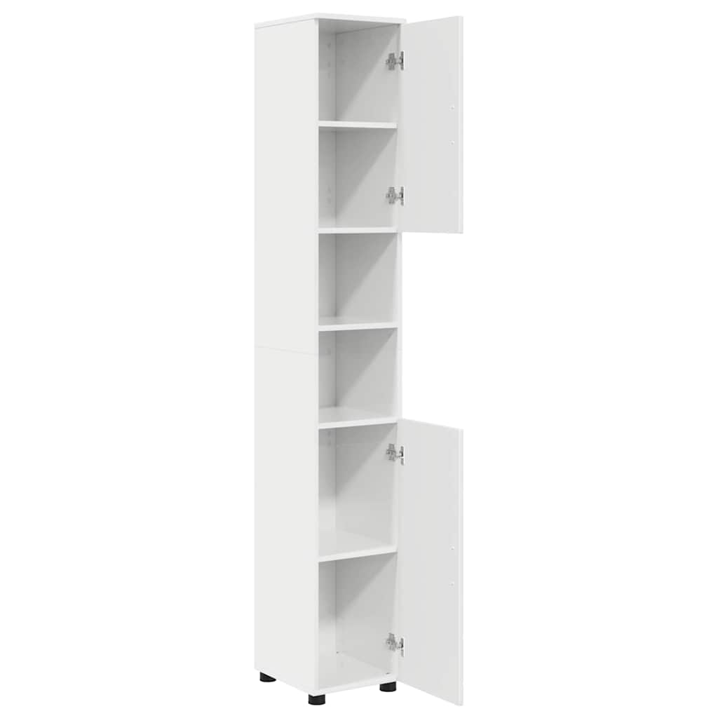 Badezimmerschrank Hochglanz Weiß 30 x 35 x 192 cm