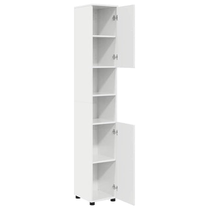 Badezimmerschrank Hochglanz Weiß 30 x 35 x 192 cm