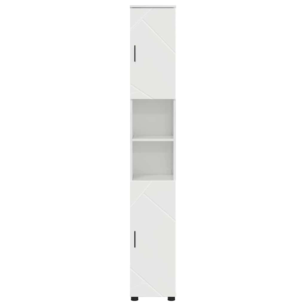 Badezimmerschrank Hochglanz Weiß 30 x 35 x 192 cm