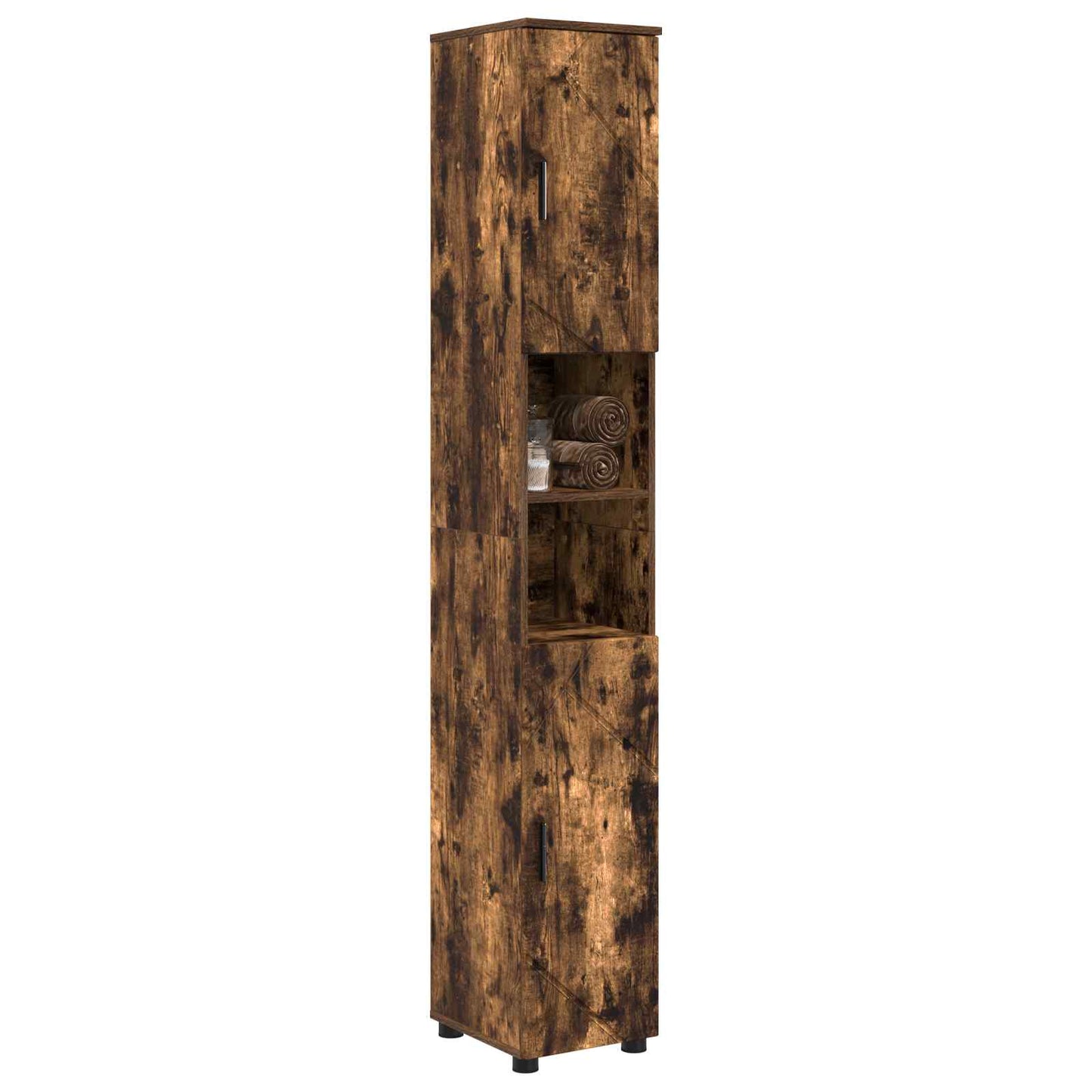Badezimmerschrank Geräucherte Eiche 30 x 35 x 192 cm