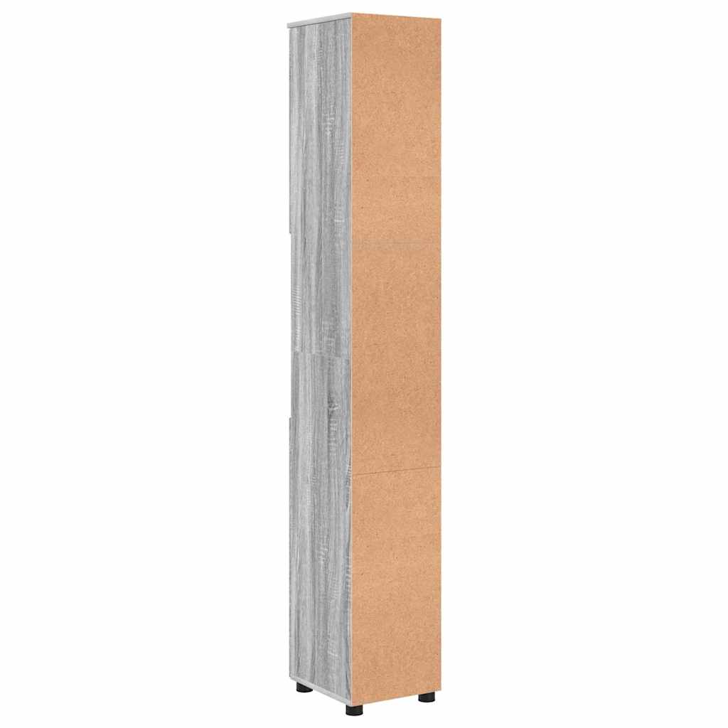 Badezimmerschrank Graues Sonoma 30 x 35 x 192 cm