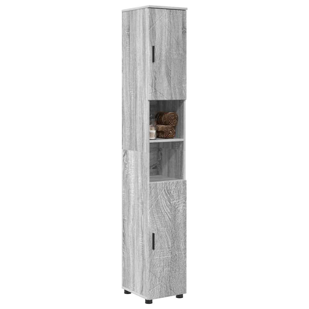 Badezimmerschrank Graues Sonoma 30 x 35 x 192 cm