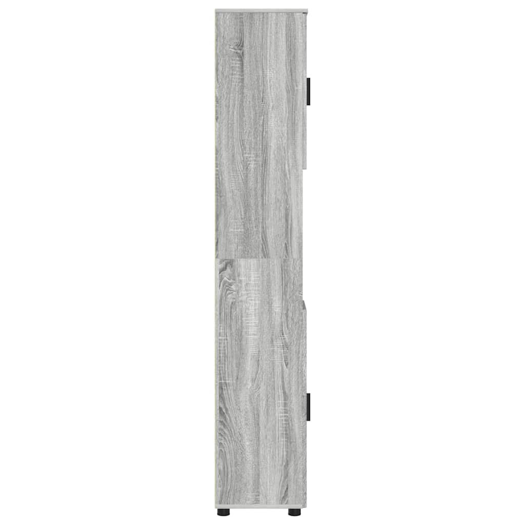 Badezimmerschrank Graues Sonoma 30 x 35 x 192 cm