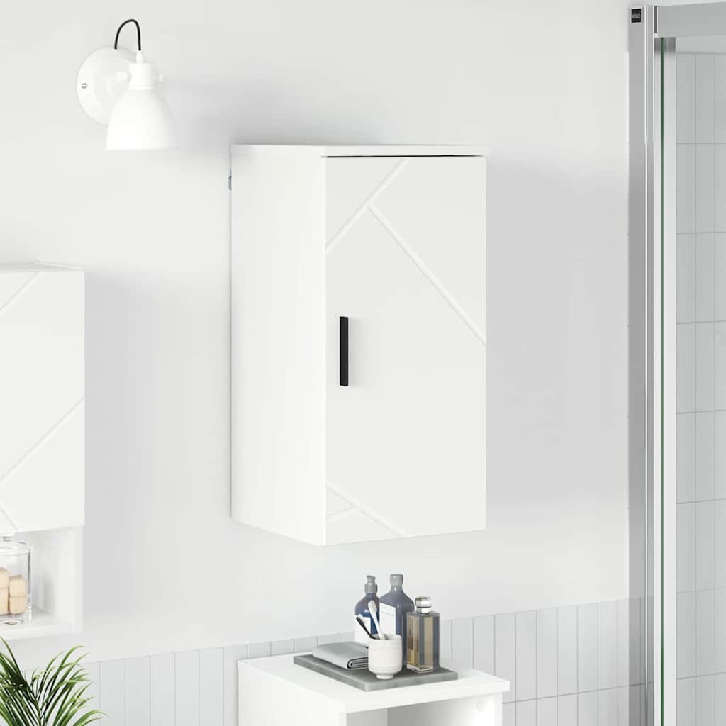 Badezimmerschrank Weiß 30 x 31,5 x 61 cm Holzwerkstoff, Metall