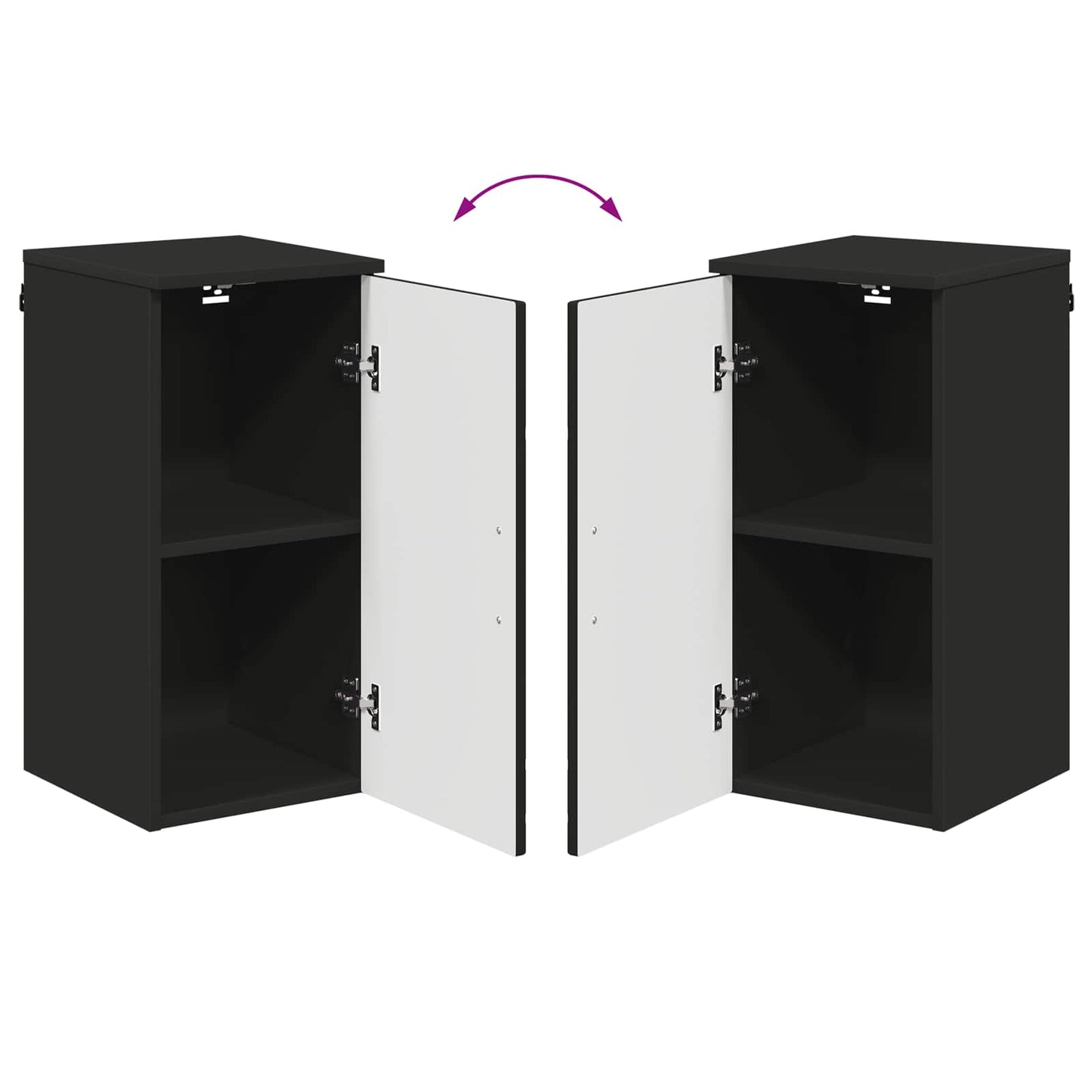 Badezimmerschrank Schwarz 30 x 31,5 x 61 cm