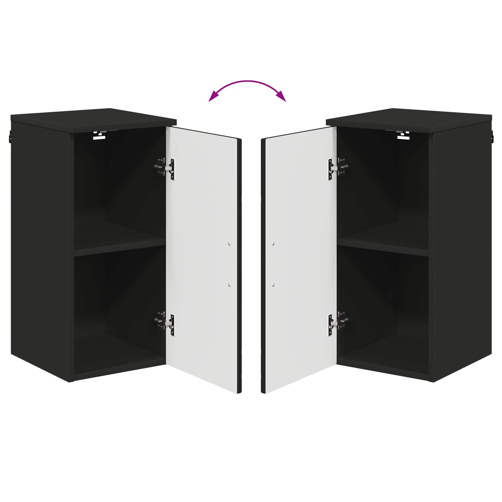 Badezimmerschrank Schwarz 30 x 31,5 x 61 cm