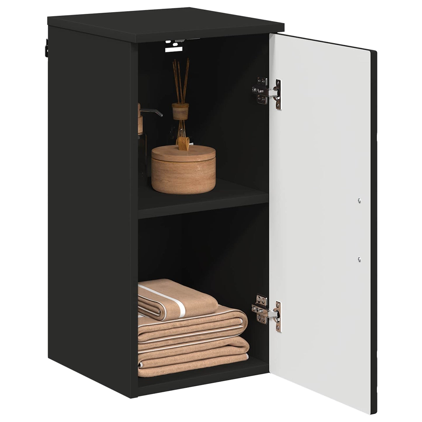 Badezimmerschrank Schwarz 30 x 31,5 x 61 cm