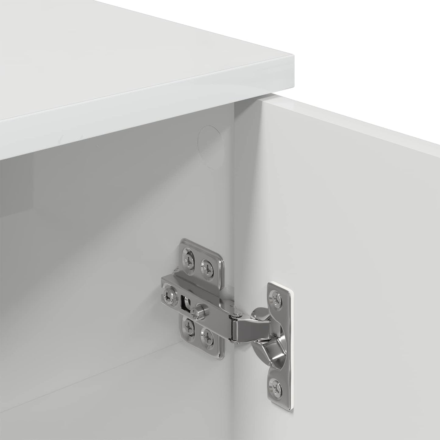 Badezimmerschrank Hochglanz Weiß 30 x 31,5 x 61 cm