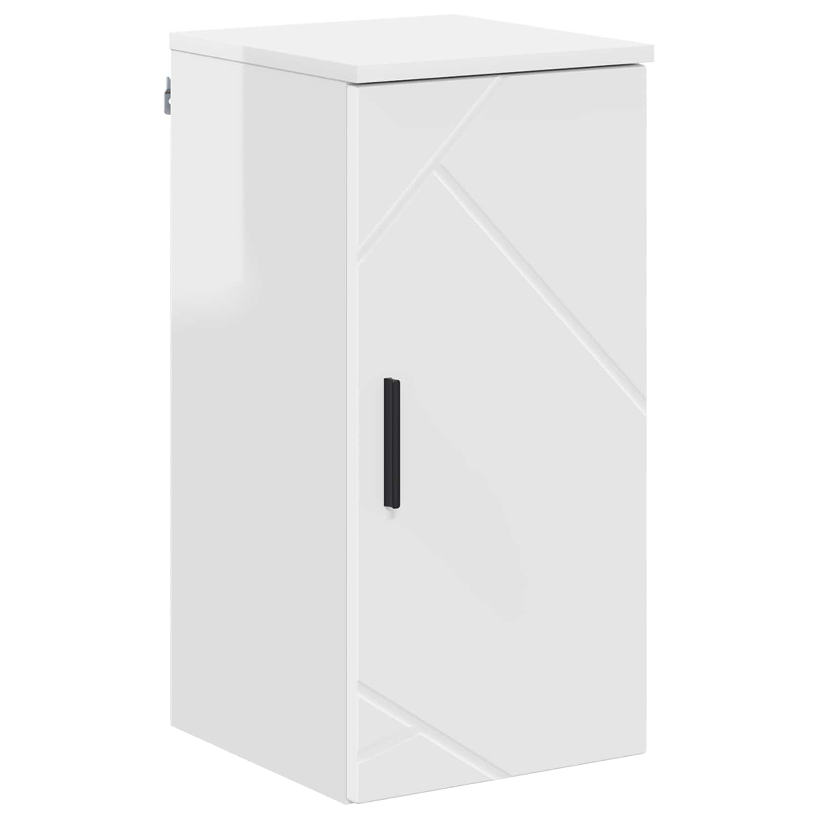 Badezimmerschrank Hochglanz Weiß 30 x 31,5 x 61 cm