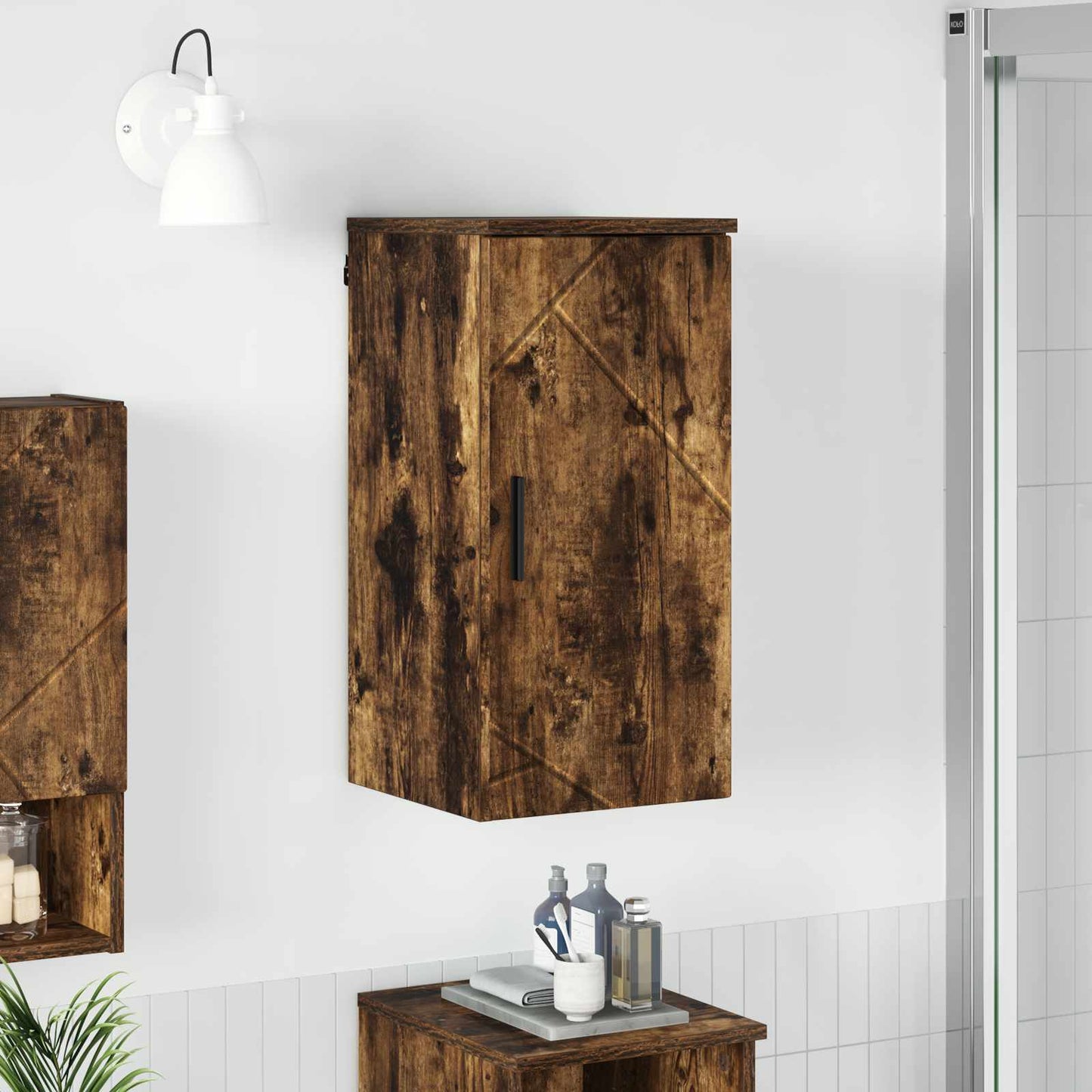 Badezimmerschrank Geräucherte Eiche 30 x 31,5 x 61 cm