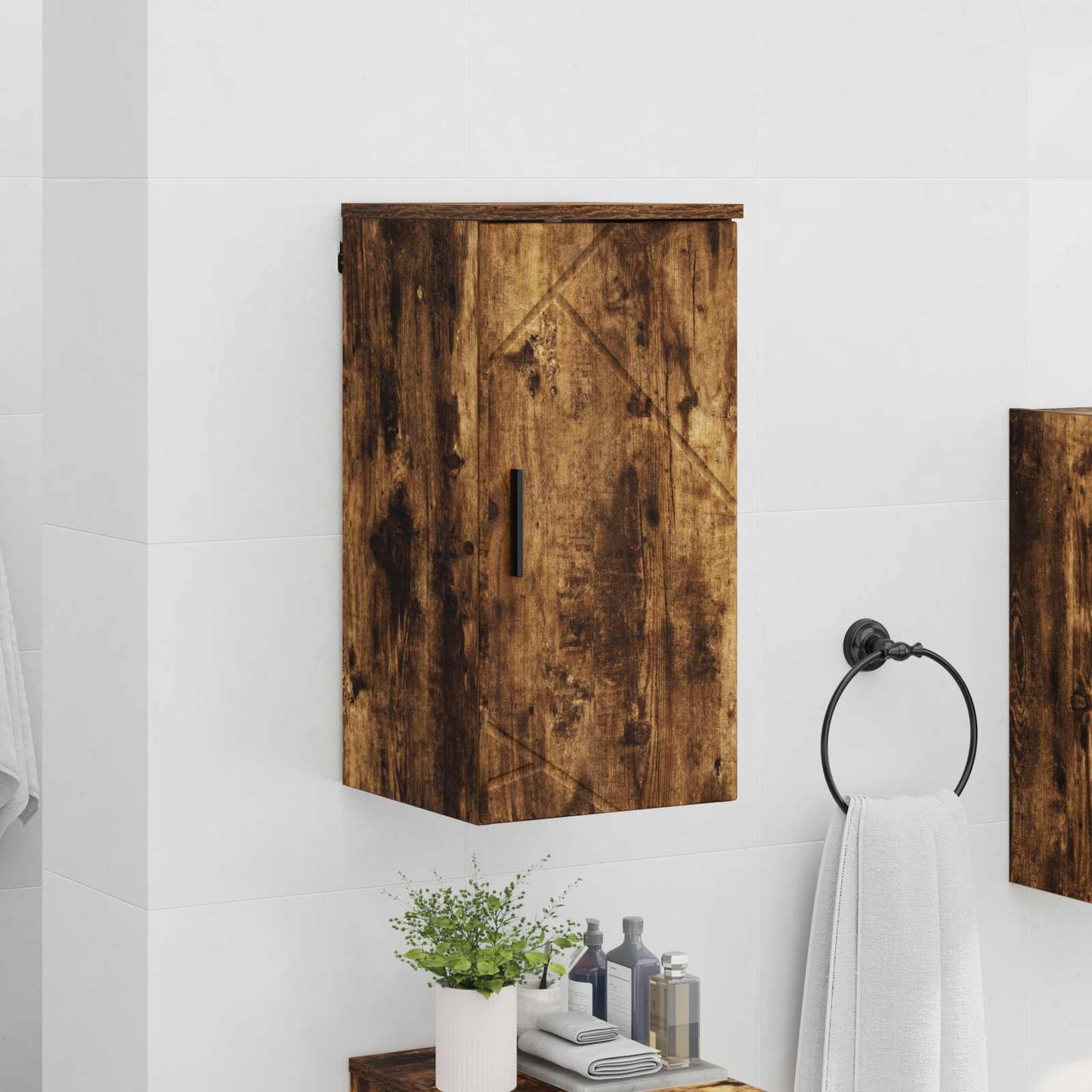 Badezimmerschrank Geräucherte Eiche 30 x 31,5 x 61 cm
