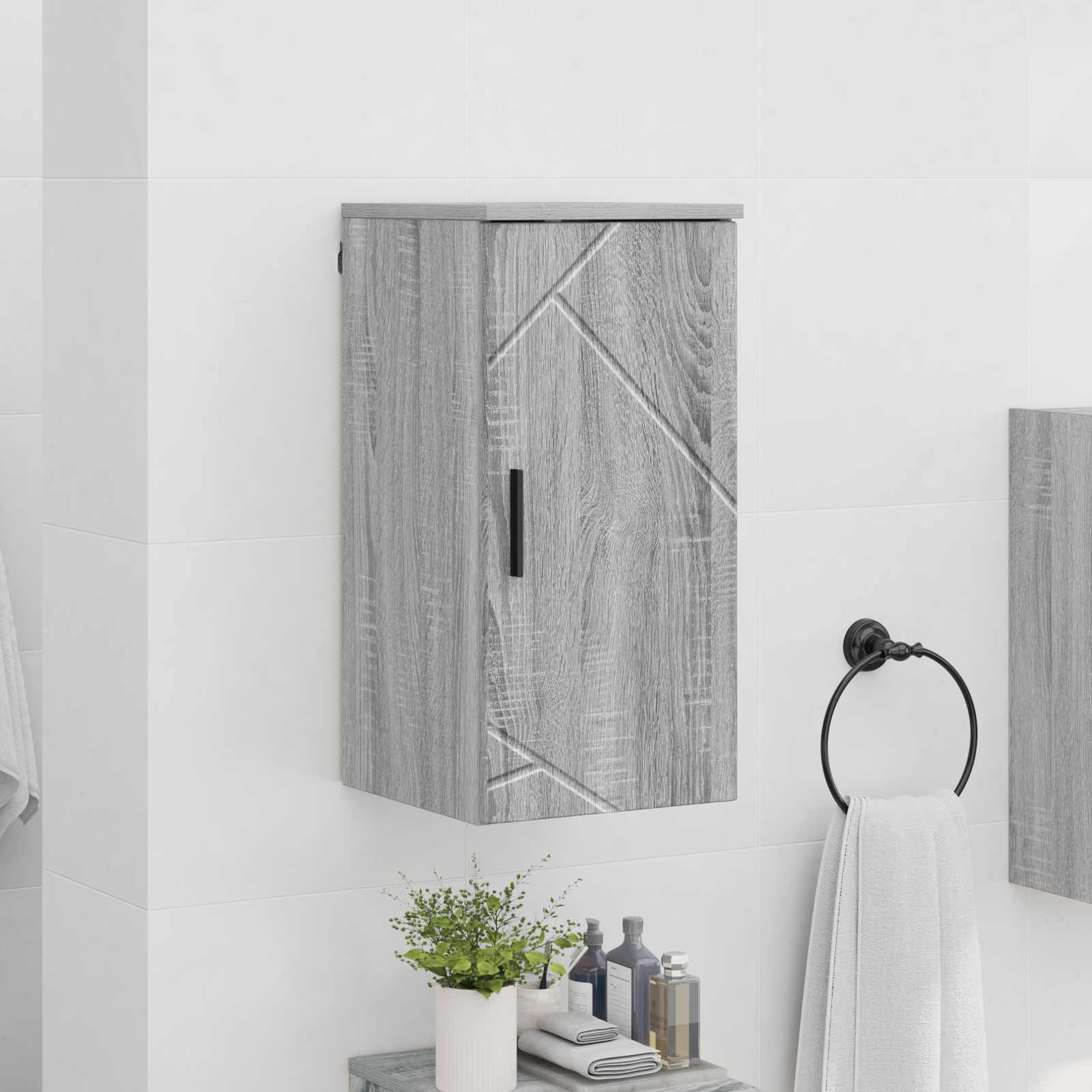 Badezimmerschrank Graues Sonoma 30 x 31,5 x 61 cm