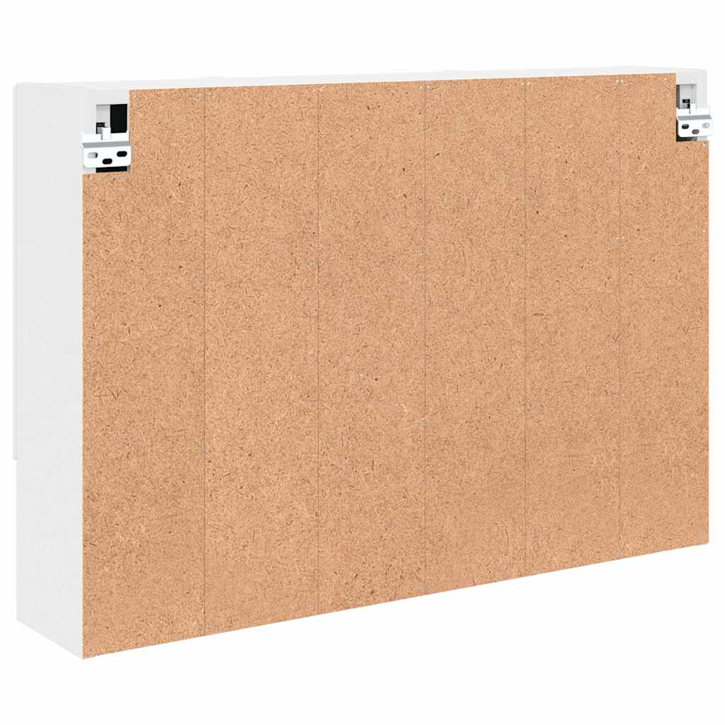 Spiegelschrank Weiß 80 x 17 x 55 cm Holzwerkstoff