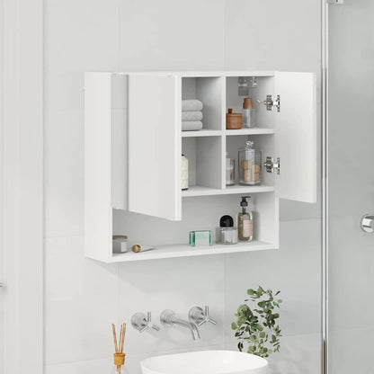 Spiegelschrank Weiß 59 x 17 x 55 cm Holzwerkstoff