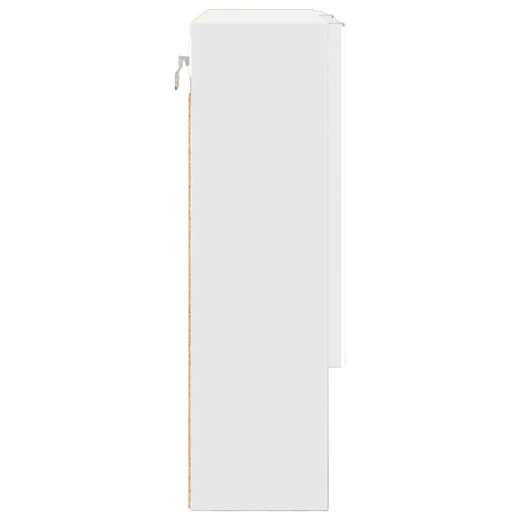 Spiegelschrank Wandmontiert Weiß 59 x 17 x 55 cm Holzwerkstoff
