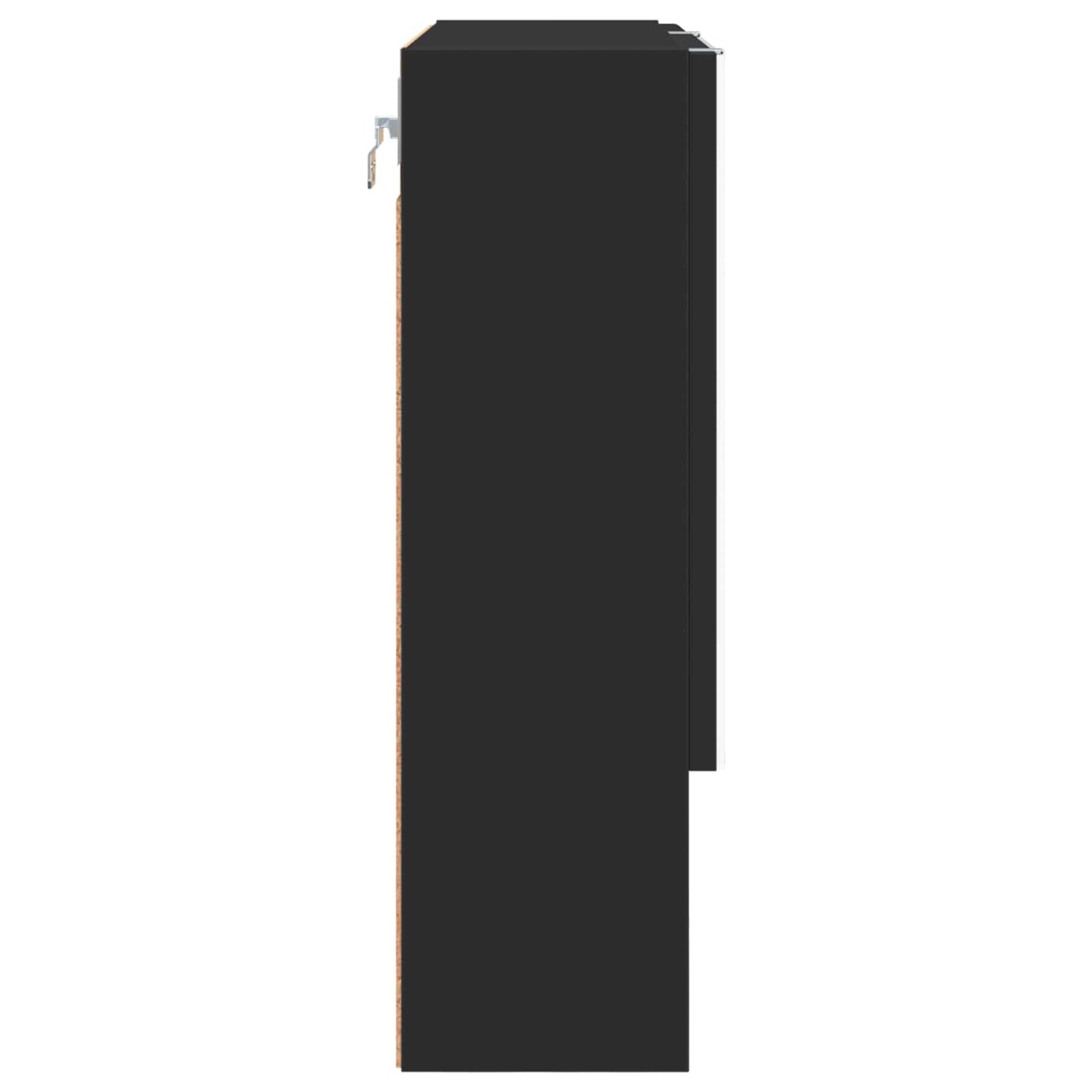 Spiegelschrank Schwarz 59 x 17 x 55 cm Holzwerkstoff