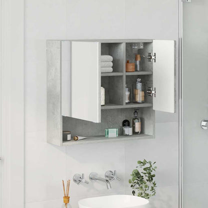 Spiegelschrank Beton Grau 59 x 17 x 55 cm Holzwerkstoff