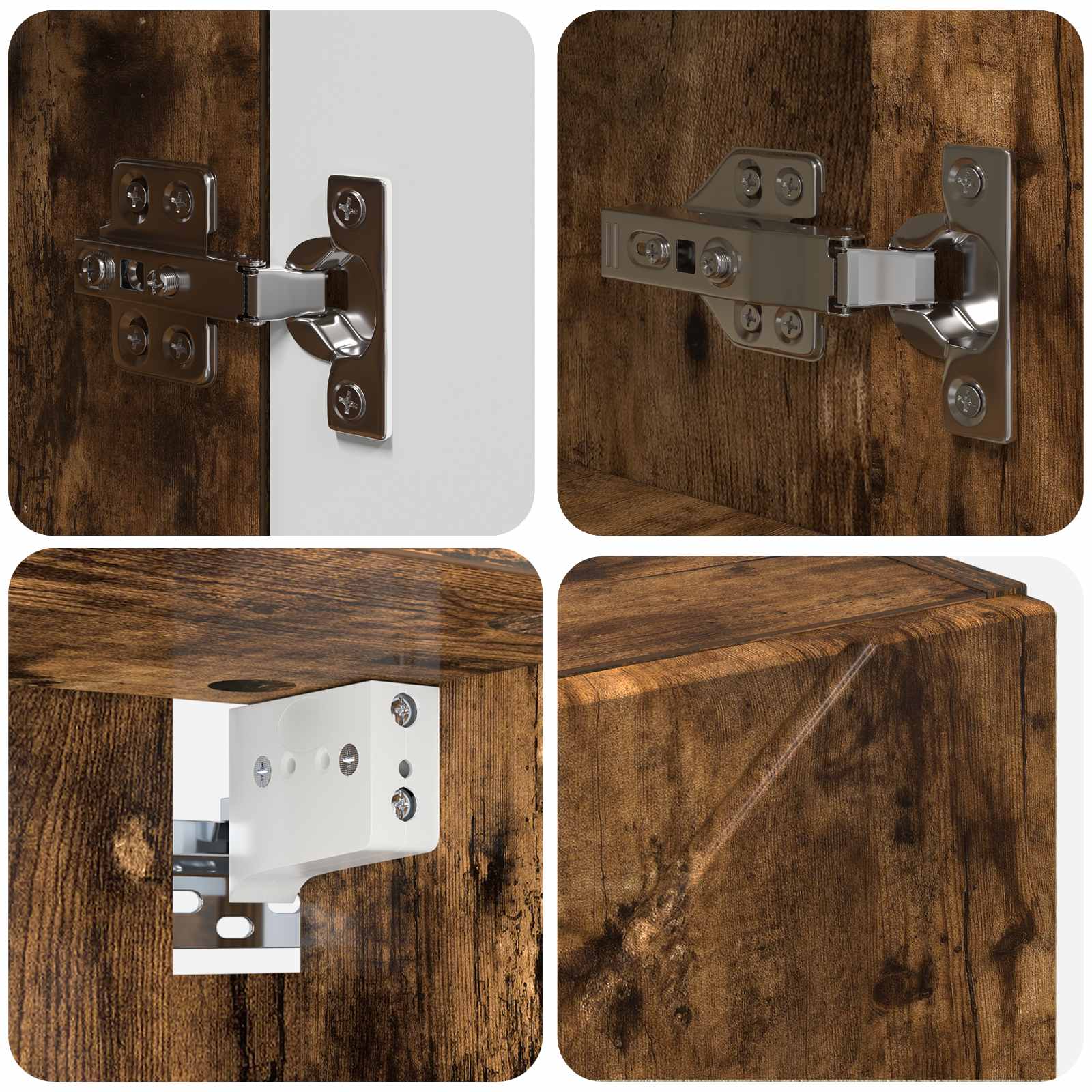 Spiegelschrank Geräucherte Eiche 59 x 17 x 55 cm Holzwerkstoff