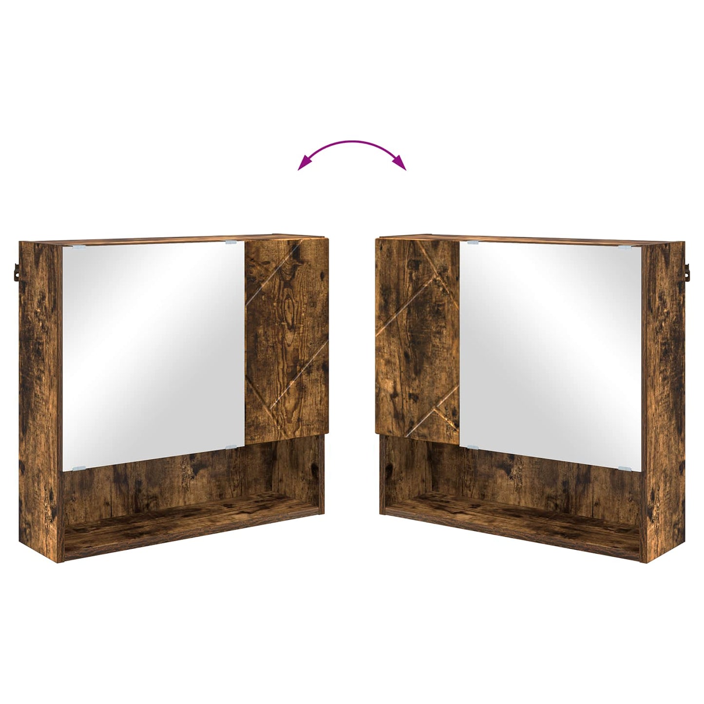 Spiegelschrank Geräucherte Eiche 59 x 17 x 55 cm Holzwerkstoff