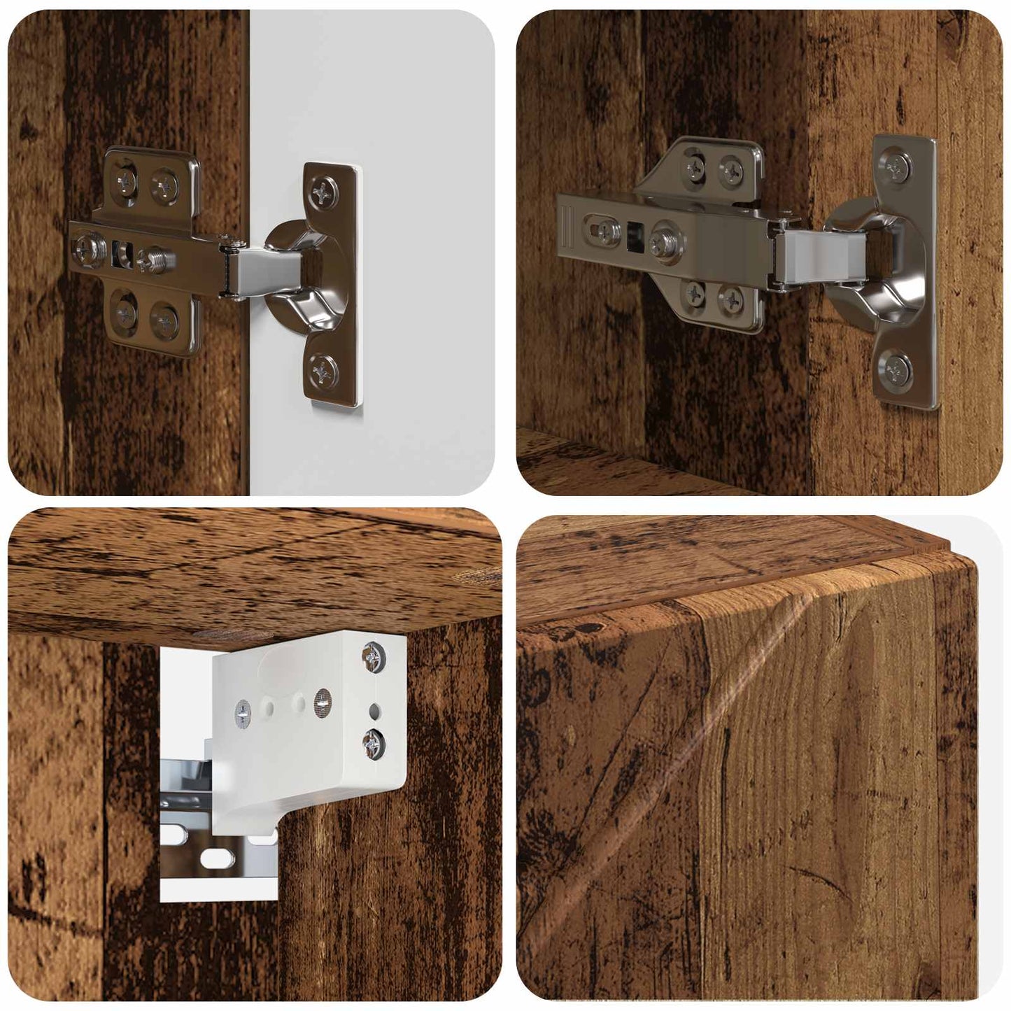 Spiegelschrank Altholz 59 x 17 x 55 cm Holzwerkstoff