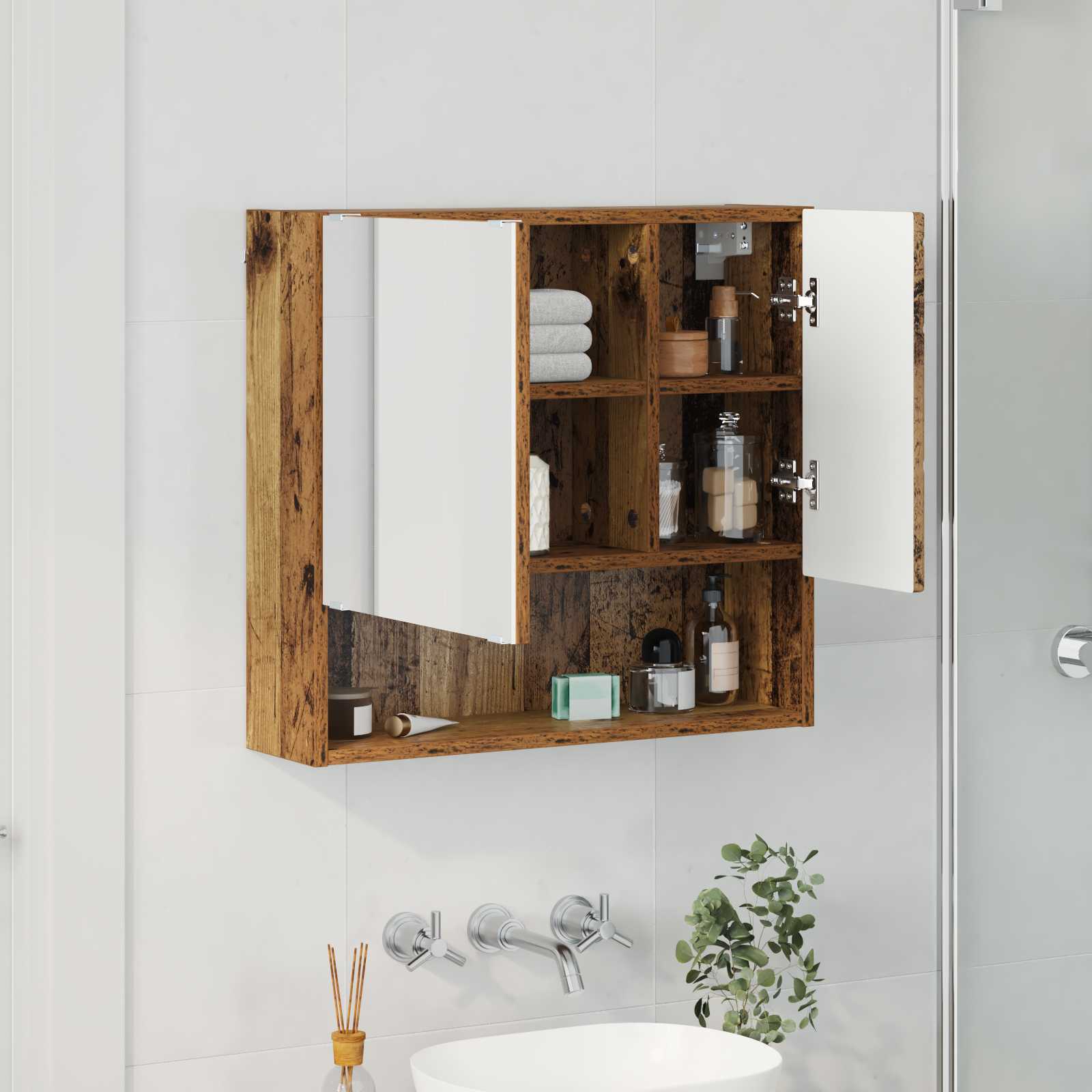 Spiegelschrank Altholz 59 x 17 x 55 cm Holzwerkstoff