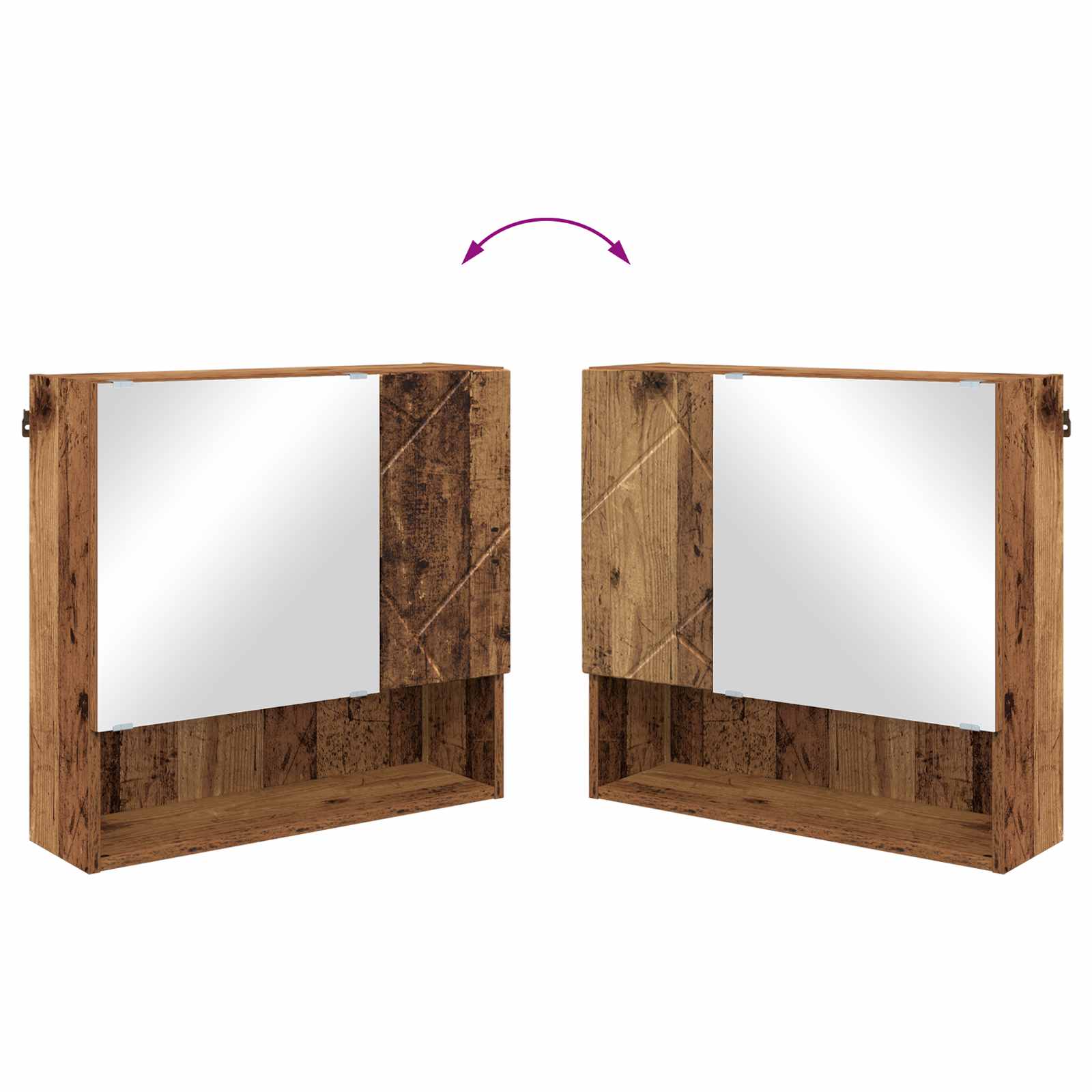 Spiegelschrank Altholz 59 x 17 x 55 cm Holzwerkstoff